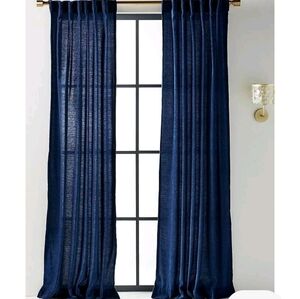Anthropologie curtians Navy blue 40 in by 96 in